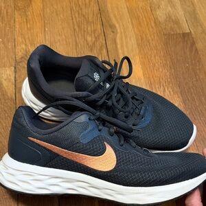 Nike Black and Copper Running Shoes